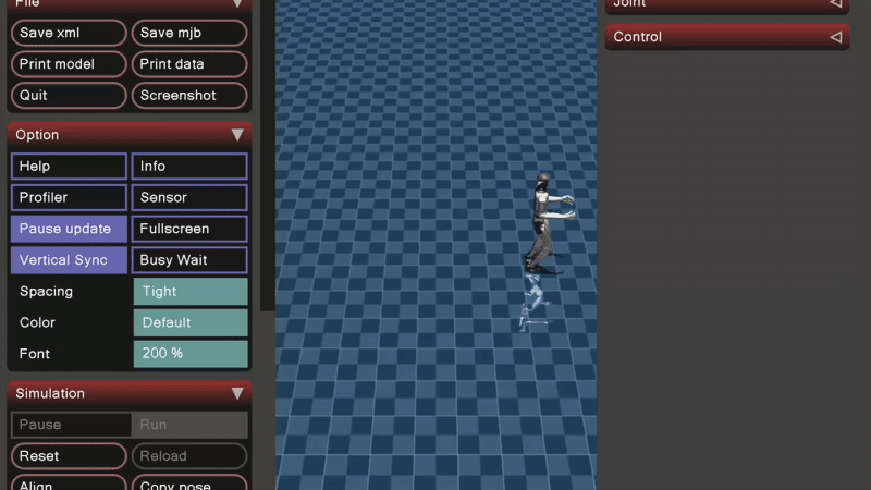 MuJoCo Humanoid Simulation